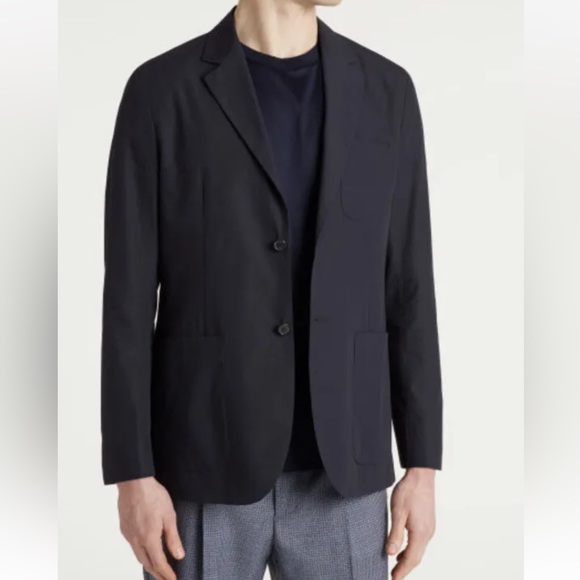 Paul Smith made in italy Organic Cotton Patch Pocket Blazerin Navy 42 $1095